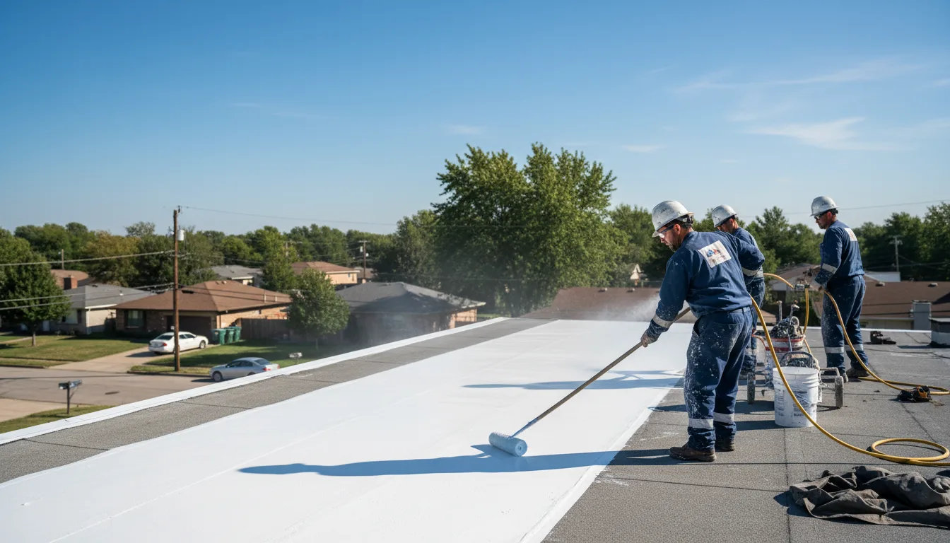 Commercial roof coating in Strong City, KS near me